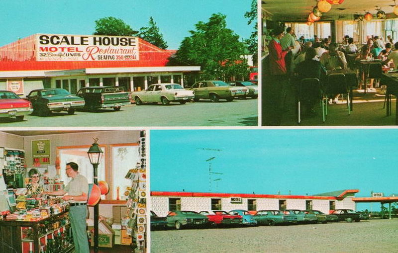 Scale House Restaurant and Motel (Stagecoach Inn) - Old Post Card (newer photo)